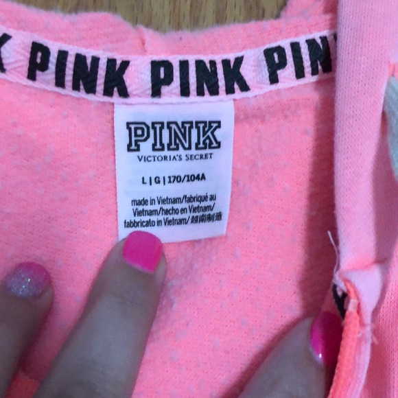 PINK sweatshirt zip jacket - Picture 3 of 3